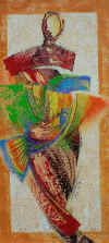 The Woman and Bird  acry-canvas  14 x 30 inches.jpg (159417 bytes)